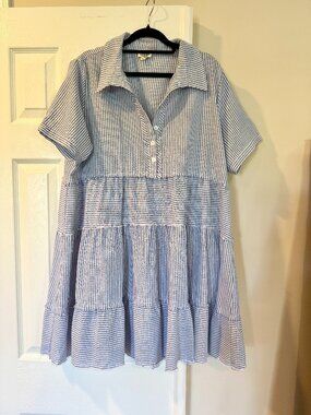 Blue & White Stripped Dress